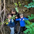 24. Oktober: Wir haben eine Höhle  bei einem entwurzelten Baum gefunden.(Foto: July Krause)